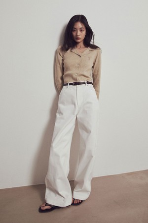 [1차 리오더]Essential semi-wide Denim Pants_White