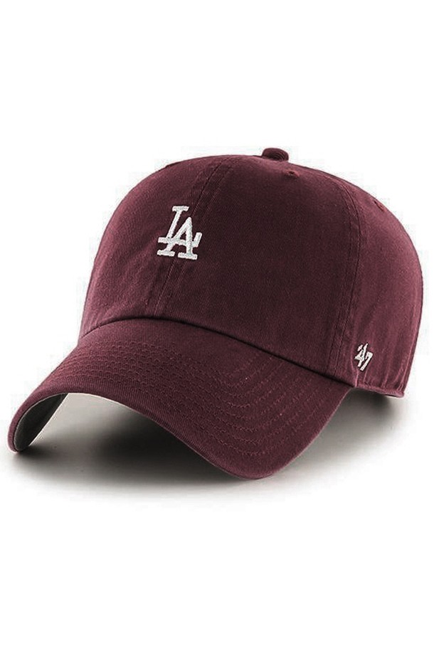 47 BRAND - 모자 - 47브랜드 스몰로고 LA 다저스 클린업 볼캡 다크마룬 /모자/MLB/ KMA