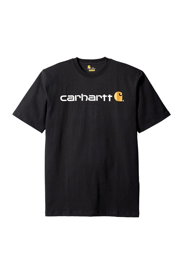 Carhartt - 반팔티셔츠 - 칼하트 로고 반팔티 블랙 /반팔/ K195-001