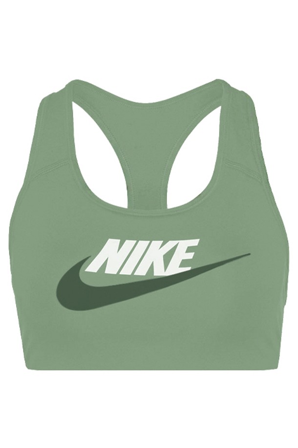 NIKE - 요가/필라테스웨어 - 나이키 드라이핏 미디엄 서포트 그래픽 스포츠 브라 카본그린 / DM0579-357