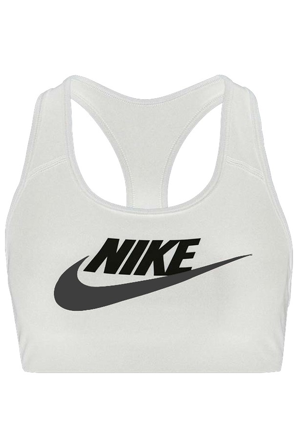 NIKE - 요가/필라테스웨어 - 나이키 드라이핏 미디엄 서포트 그래픽 스포츠 브라 화이트 / DM0579-100