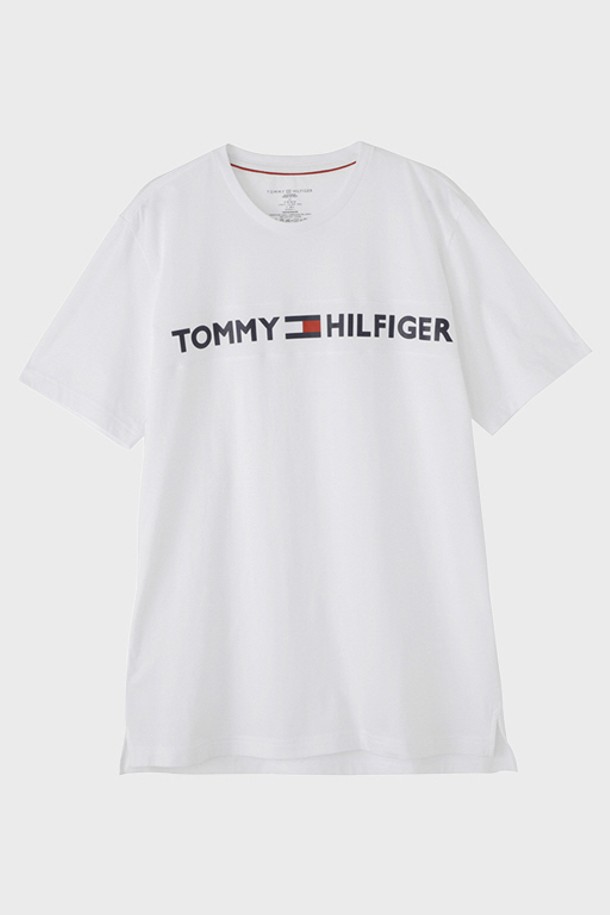 TOMMY HILFIGER - 반팔티셔츠 - 타미힐피거 모던 로고 크루넥 반팔티 화이트 / 09T3928-100