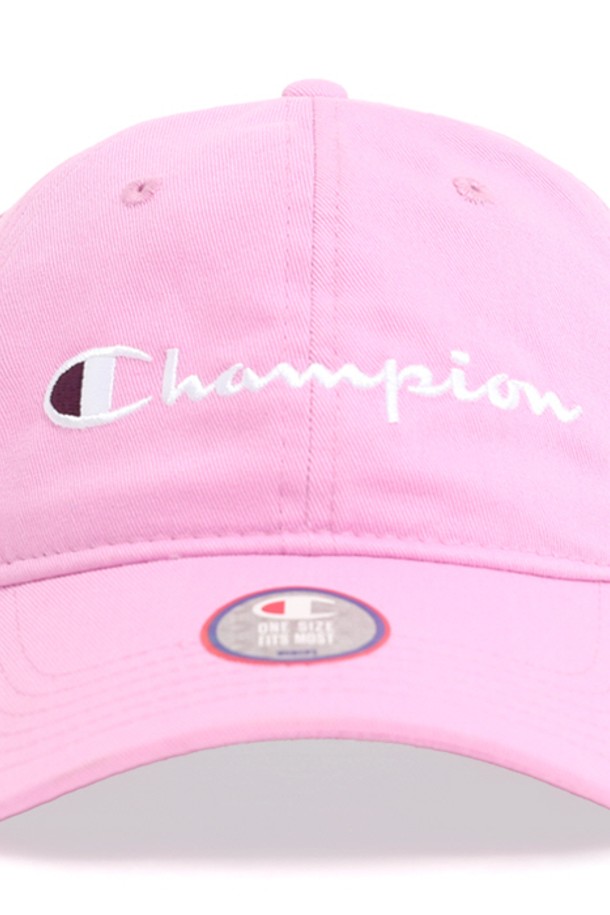 CHAMPION - 모자 - 챔피온 클래식 브러시드 코튼 트윌 남녀공용 로고 볼캡 페이퍼오어키드 H0672-CBS