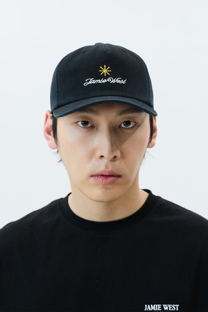 티 로고 심볼 워시드 볼캡_BLACK-a