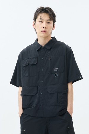 멀티포켓 택티컬 셔츠_BLACK-a