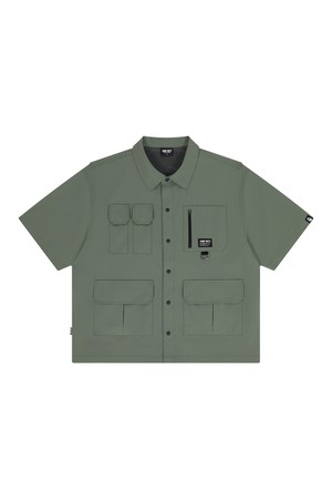 멀티포켓 택티컬 셔츠_KHAKI-a
