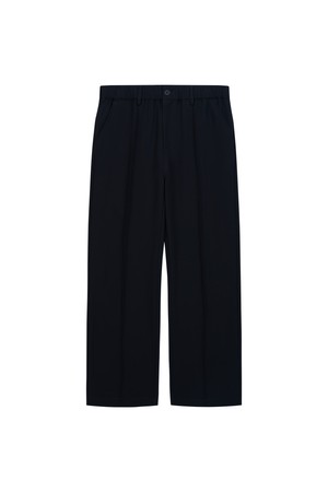 원턱 스티치 레귤러핏 팬츠_BLACK-a