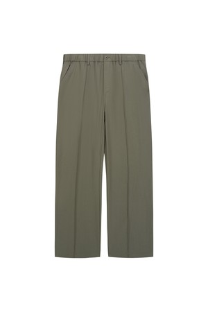 원턱 스티치 레귤러핏 팬츠_KHAKI-a