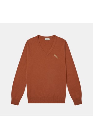 [앤투마스] 여성 F/W TEE LOGO 브이넥 니트 ABA3FSR405 브릭_NOCOLOR-a
