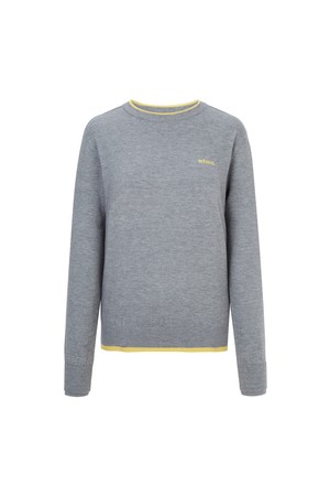 [앤투마스] 여성 F/W 스페이스쉽 이중 소매 라운드넥 니트 ABD3FSN451 그레이_NOCOLOR-a