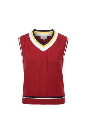[앤투마스] 여성 F/W 케이블 니트 베스트 ABD3FSV450 레드_NOCOLOR-a