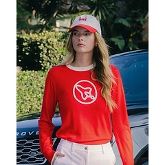 [앤투마스] 여성 S/S 써클 로고 라운드넥 니트 ABE1FSR450 레드-a