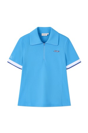 [앤투마스] 여성 S/S ATMS 반집업 카라 티셔츠 ABE2FTS367 아쿠아 블루_NOCOLOR-a