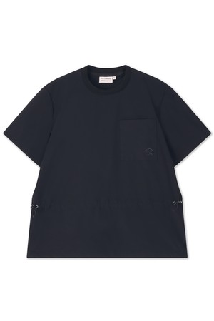[앤투마스] 여성 S/S 우븐 스트링 라운드넥 티셔츠 ABE2FTR355 블랙_NOCOLOR-a