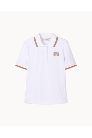 [앤투마스] 여성 S/S 골지 반팔 폴로 티셔츠 ABE2FTO353 화이트_NOCOLOR-a