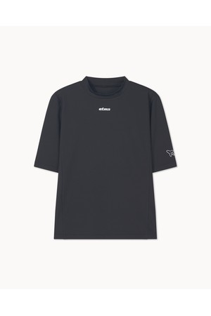 [앤투마스] 여성 S/S 골지 5부 소매 모크넥 티셔츠 ABE2FTH352 블랙_NOCOLOR-a