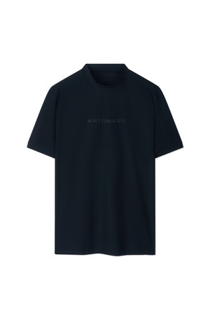 [앤투마스] 남성 S/S 트리코트 모크넥 반팔 티셔츠 ABE2MTH307 블랙_NOCOLOR-a