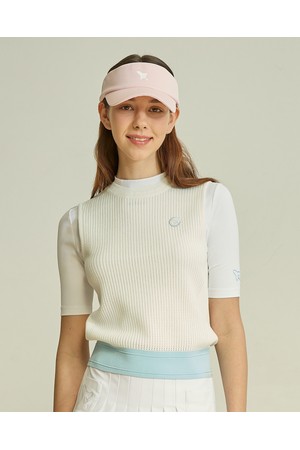 [앤투마스] 여성 S/S 써클 로고 스카시 니트 베스트 ABE2FSV451 화이트_NOCOLOR-a