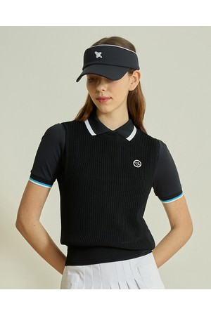 [앤투마스] 여성 S/S 써클 로고 스카시 니트 베스트 ABE2FSV451 블랙_NOCOLOR-a