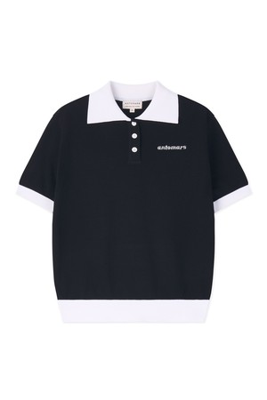 [앤투마스] 여성 S/S Space Ship 스카시 니트 폴로 ABE2FSO453 블랙_NOCOLOR-a