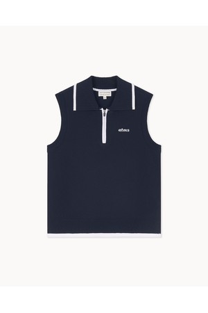 [앤투마스] 여성 S/S Space Ship 반집업 니트 나시 ABE2FSL454 네이비_NOCOLOR-a