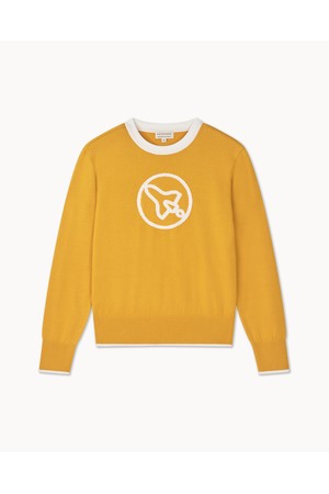 [앤투마스] 여성 S/S 써클 로고 라운드넥 니트 ABE1FSR450 머스타드_NOCOLOR-a