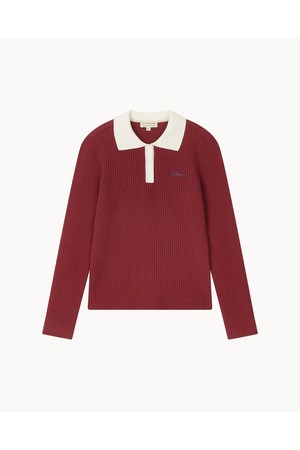 [앤투마스] 여성 F/W 카라 골지 니트 ABE3FSO453 와인_NOCOLOR-a