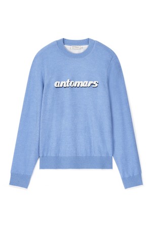 [앤투마스] 여성 F/W 로고 포인트 부클 방풍 니트 ABE4FSN461 블루_NOCOLOR-a
