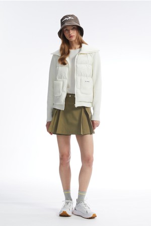 플리츠 커버 팬츠_KHAKI-a