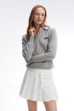 셔츠 레이어드 니트 탑_GREY-a