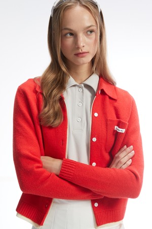버튼업 니트 가디건_RED-a