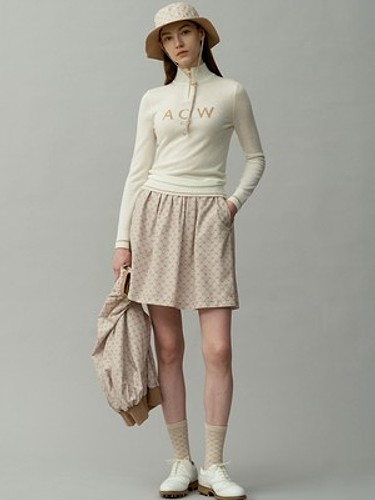 SIGNATURE PATTERN WINDBREAKE SKIRT-a