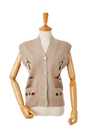 HOLIDAY SWING KNIT VEST (Limited Edition)_BEIGE-a