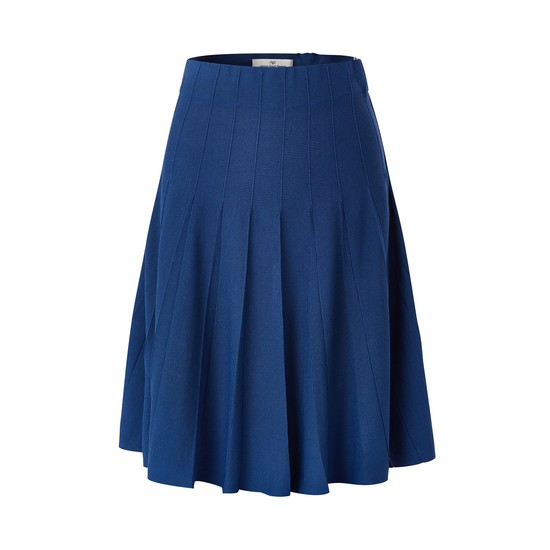 HOUNDTOOTH COLLAR KNIT SKIRT