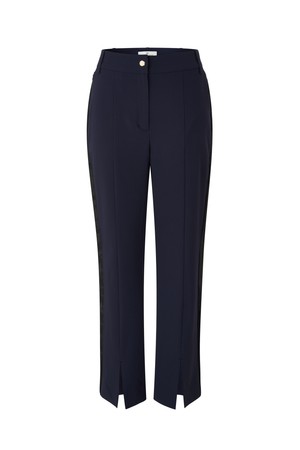 RIBBON BOOTSCUT PANTS_NAVY-a