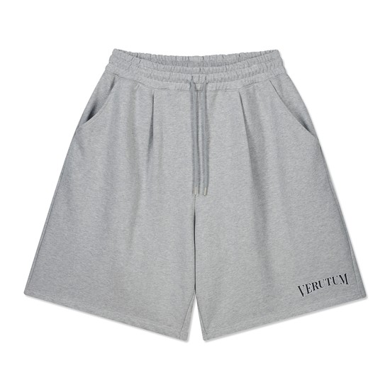 RTW-PT232 : Serif Arch Logo Sweat Shorts│Men'sㅣMelange Grey