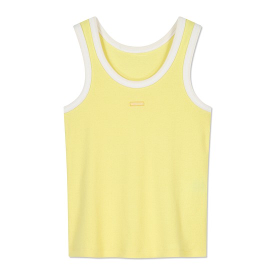 RTW-SL229W : Verutum Small Logo SleevelessㅣWomen'sㅣLight Yellow