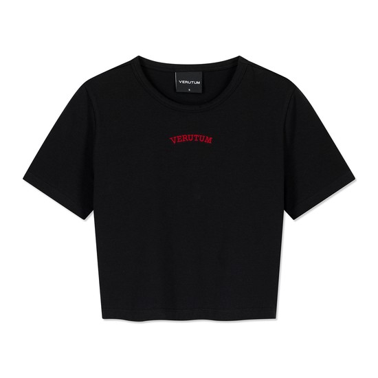 RTW-TS231W : Ivy League Slim Crop T-ShirtsㅣWomen'sㅣBlack