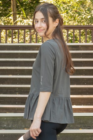 프릴 7부 소매 티셔츠 DTF5W-4177 3colors