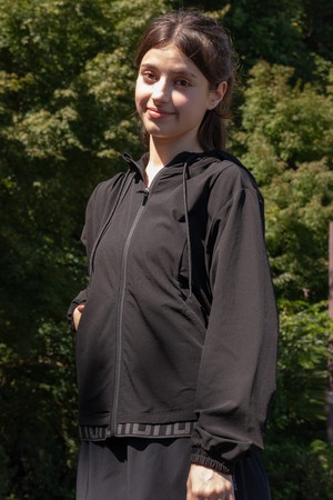 로고 밴딩 스포츠 바람막이 자켓 DTF5W-5145 3colors