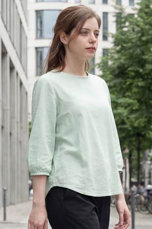 뒤란 소로나 라운드 7부 티셔츠 DTF6S-3095 4colors_GREEN-a