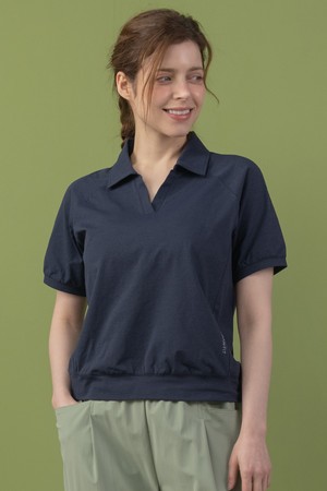 뒤란 소로나 나글란 오픈카라 티셔츠 DTF6S-3094 4colors_NAVY-a