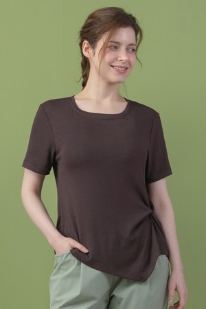 뒤란 리브드 타이 디테일 반팔 티셔츠 DTF6S-3102 3colors_BROWN-a
