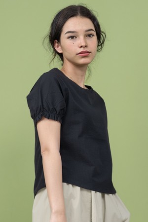 텍스처드 반팔 티셔츠 블라우스 DTF6S-3103 3colors