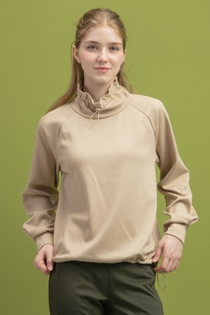 하이넥 스트링 루즈핏 티셔츠 DTF6W-4179 4colors