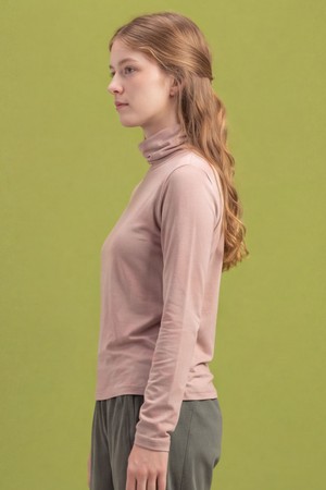 베이직 코튼스판 목폴라 티셔츠 DTF6W-4187 3colors