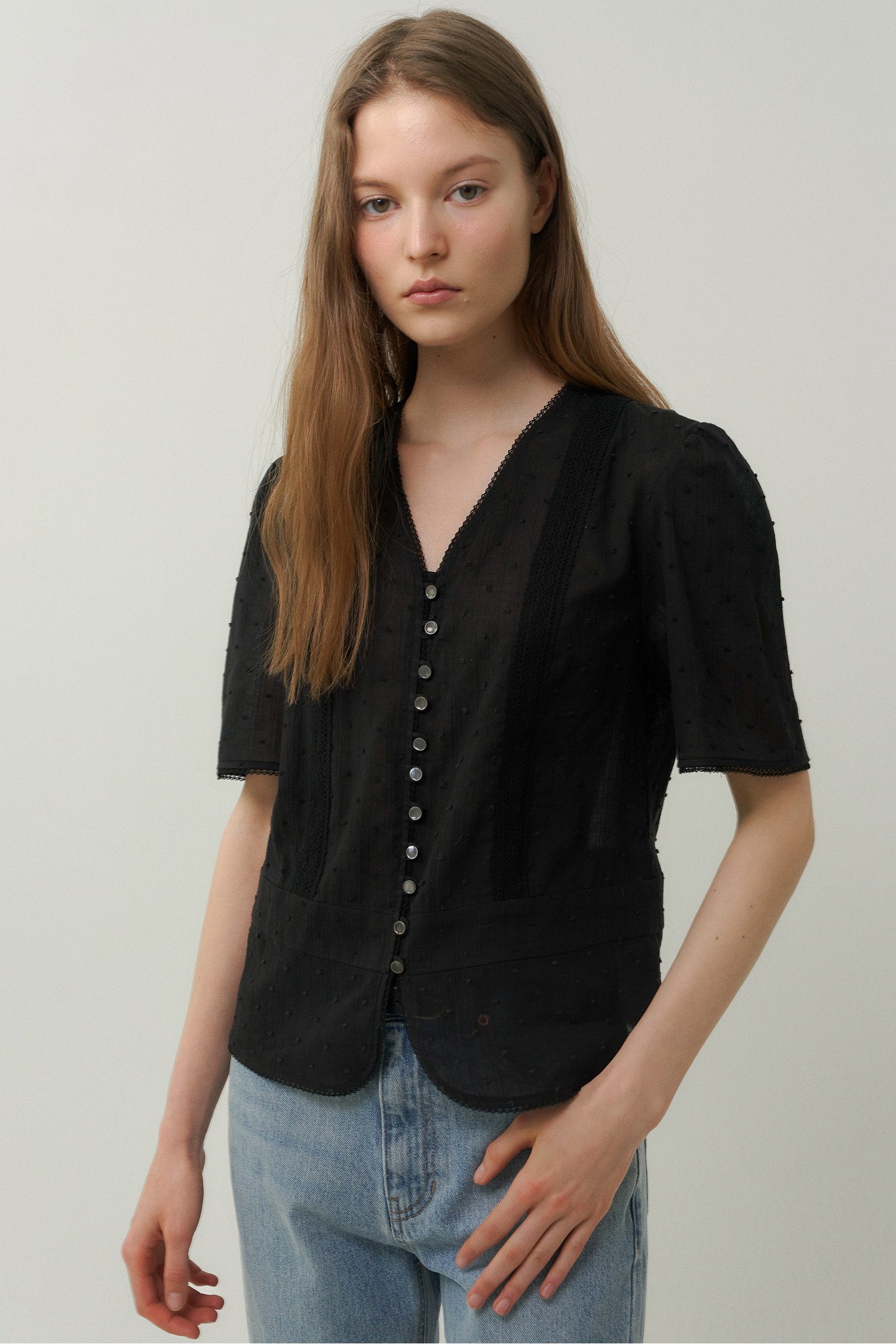[23summer] cotton lace button blouse (black)_BLANK03