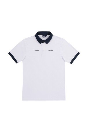 [MARTINE GOLF]Dual Logo Shirts_White (Men)_martine golf