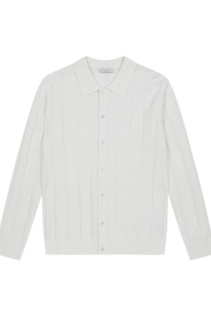 남성 풀오픈 카라 스웨터 아이보리 (A0CA10261)