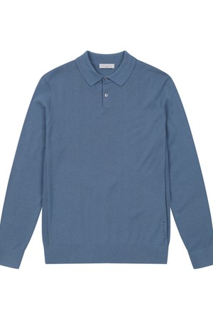 남성 솔리드 컬러 카라 스웨터 G/BLUE (A0CA10146)